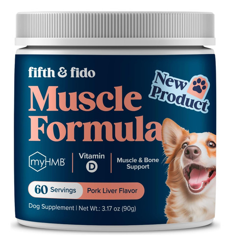 Polvo Constructor Muscular Para Perros, Hmb Muscle Builder P