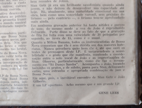Stan Getz João Gilberto Antonio Carlos Jobim Leer Descripci Estándar (Usado)