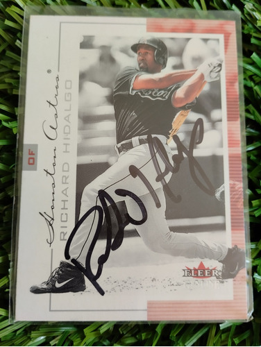 2001 Fleer Richard Hidalgo #34 Autografiada 