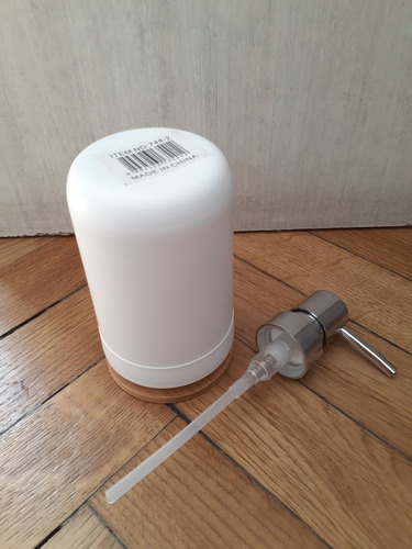 Imagen 6 de 7 de Dispenser, Dosificador De Detergente Jabón Liquido Bambú