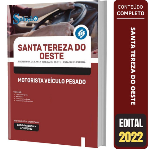 Apostila Santa Tereza Do Oeste - Motorista Veículo Pesado