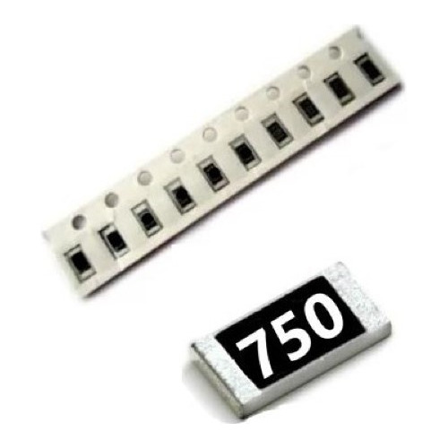 75 Ohms 5% (20 Unidades) Resistor Smd 0805 75r 2,0mmx1.2mm