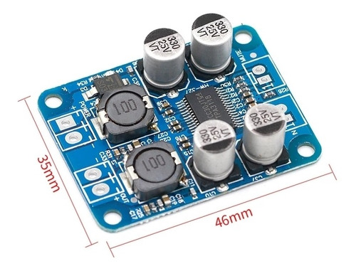 Imagen 1 de 5 de Amplificador Mono Clase D 60w Tpa3118 - 8 A 24v