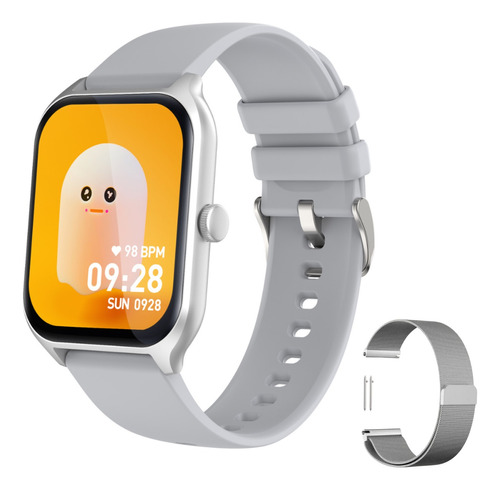 Reloj Smartwatch P58 Gris Hombre Mujer Llamadas Ios Regalo