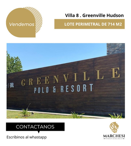 Terreno/ Lote En Venta Perimetral Barrio Greenville Polo & Resort - Oportunidad - Oferta -hudson