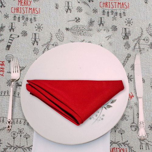 Decoración Navidad Mantel Rectangular Para Mesa Plata 270cm Color Plateado