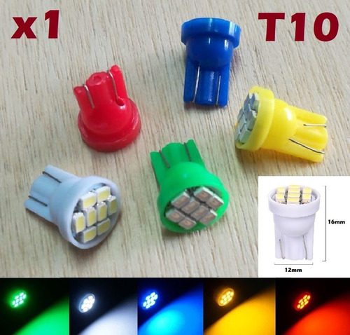 Luz Luces Led T10 Auto Moto Salon Interior Placa Tablero