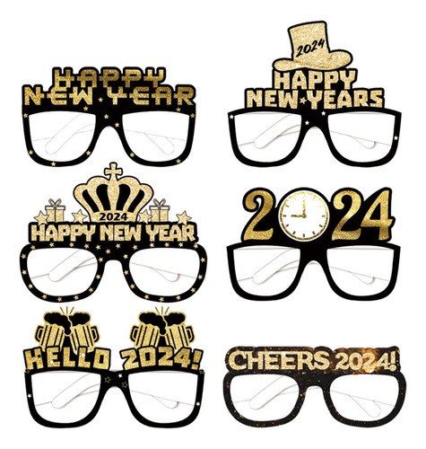 Gafas De Año Nuevo, 6 Uds., Gafas Para Disfraces,