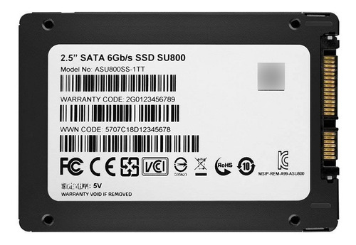 Disco sólido SSD interno Adata Ultimate SU800 ASU800SS-1TT-C 1TB