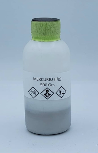 Mercurio Primario, 99.99% De Pureza, Presentación 1/2 Kg