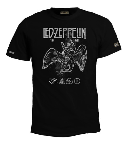 Camiseta Led Zeppelin Rock Metal Grupo Poster Eco