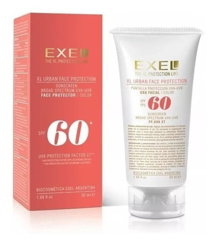 Protector Solar Con Color Facial Factor 60 Fps X 50ml  Exel