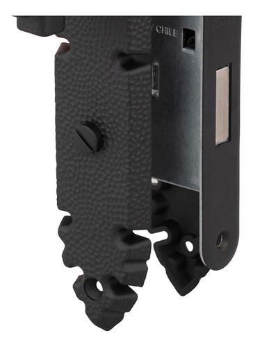 Cerradura Embutida Poli Rústica B40 Manilla Baño Color Negro