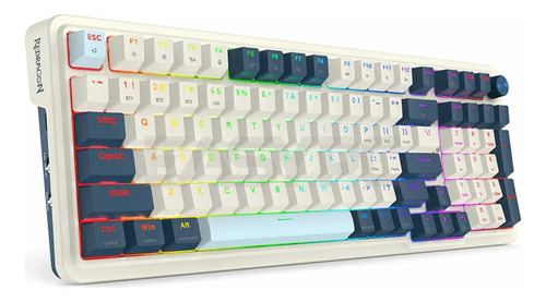 Teclado Gamer Wireless Redragon Eisa Pro K686 Blanco Ingles