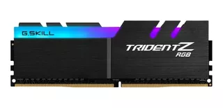 Memoria RAM Trident Z RGB gamer color negro 16GB 2 G.Skill F4-3200C16D-16GTZR