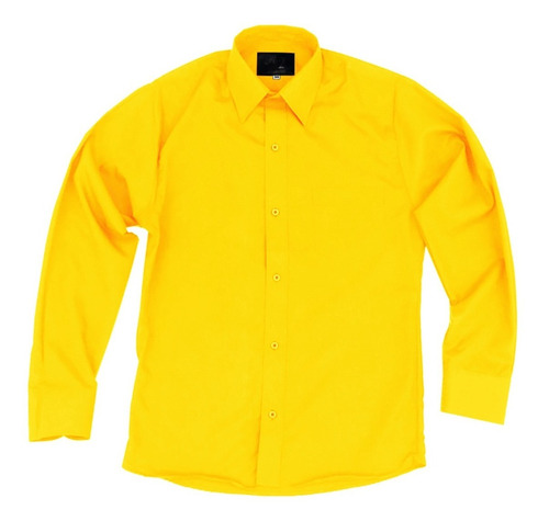 Camisa Vestir Adulto Amarillo Mango Tallas Extra 52, 54 Y 56