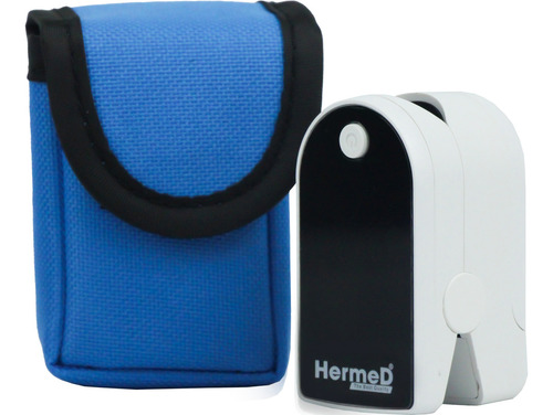 Oxímetro De Pulso Para Dedo Hermed Blanco Con Bolsa