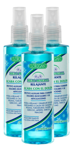 Hielo Mineral Relajante Contra Dolor Florigan 260ml Pack 3