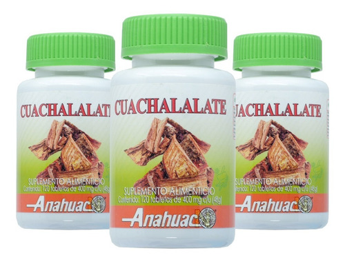 (3 Pzas) Cuachalalate (120 Tabs) Anahuac