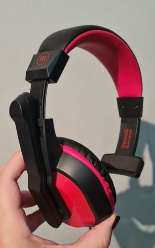 Imagen 2 de 3 de Auricular Maxell Gamer Vincha Mono Aural 3.5mm