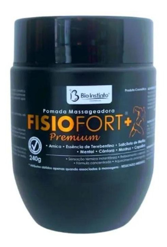  Gel Massageador Fisiofort Premium 240g Pote - Bio Instinto