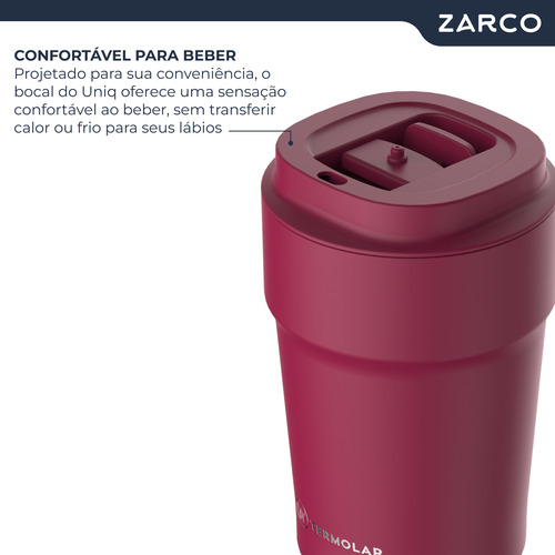 Copo Térmico Original Uniq 380ml Com Tampa Café Chá Termolar