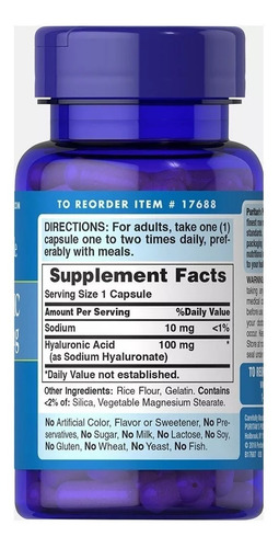 Acido Hialuronico Hyaluronico Hyaluronic 120 Capsulas 100 Mg