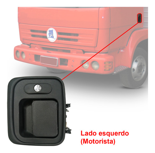 Maçaneta Porta Com Chave Mb 1620 1634 1718 2324 2638 2726 Le