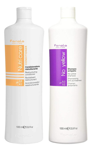 Fanola No Yellow Shampoo & Nutri Care Restructuring Conditio