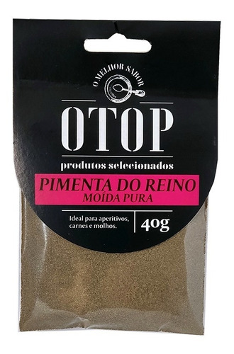 Pimenta Do Reino Moída Pura 40g Otop