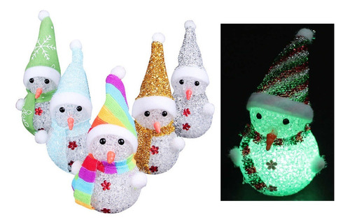 Muñeco De Nieve Con Luz Led Decoración Navidad Regalos