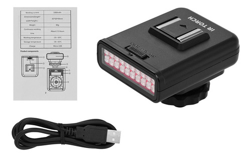 Ordro Ln-3 Studio Ir Luz Led Usb Recargable Infrarrojos