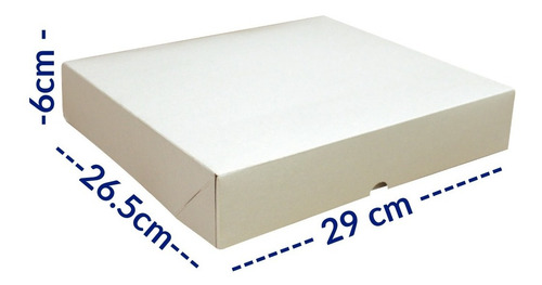 25 Cajas Blancas Reposteria Galletas Brownies Regalo Charola