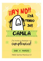Comprar Invitación Digital Personalizada Flork N7 Cumpleaños Fiestas