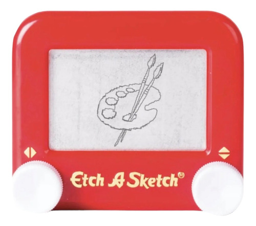 Etch A Sketch Pocket Pizarra Magica Roja Ed De Bolsillo Color Rojo