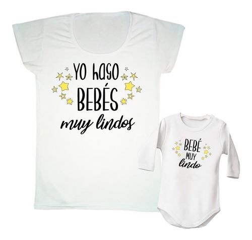 Remera + Body Bebé Regalo Mama Madre Favorita La Mejor