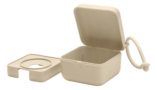 Porta Chupetes Estuche Caja Bibs Color Vanilla Liso