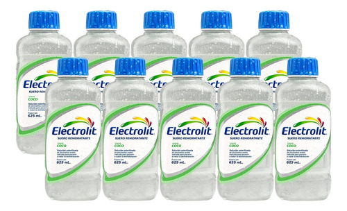 Suero Rehidratante Electrolit Sabor Coco 10 Pzs De 625 Ml