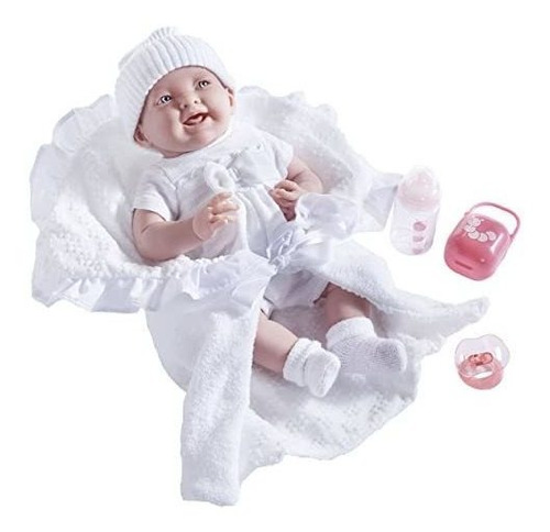 Muñeca La Newborn En Capullo Blanco Y Accesorios, 15.5 