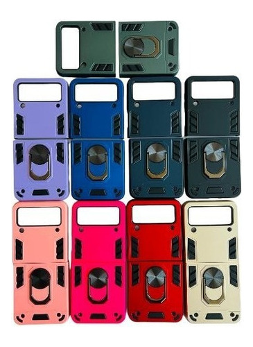 Carcasa Para Samsung Z Flip 4 Anti Golpes Anillo Antishock