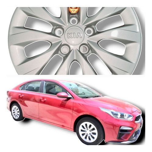 3 Tapones Rin De Acero Para Kia Forte Pintura Original (Usado)