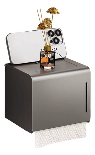 Suporte Papel Higiênico Hch Inox Fosco Luxo Preto