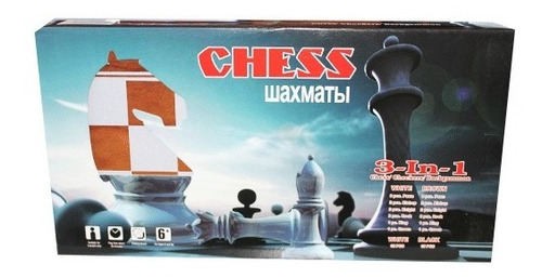 Ajedrez Juego 3 En 1 De Mesa Madera  34 X 34 Chess 8102