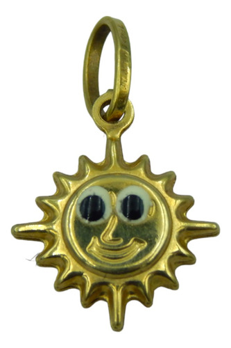  Dije De Oro Con Diseño De Sol Brillante 