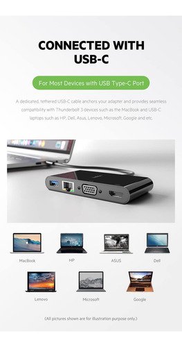 Adaptador Usb C Belkin 5 En 1 De 1000w
