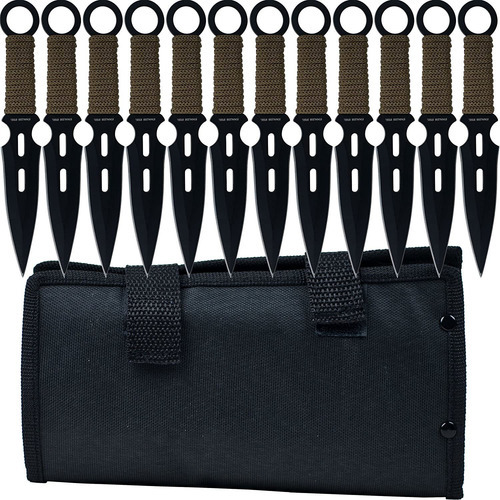 Whetstone Throwing Knives - 12 Piece Set - S-force Kunai, Si