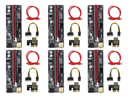 Tarjeta De Extensión Gráfica Pcie Riser De 1 A 16 Unidades P