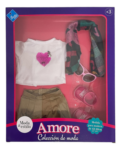 Ropa Para Bebote Bebe Muñeca Conjunto + Lentes Duende Azul