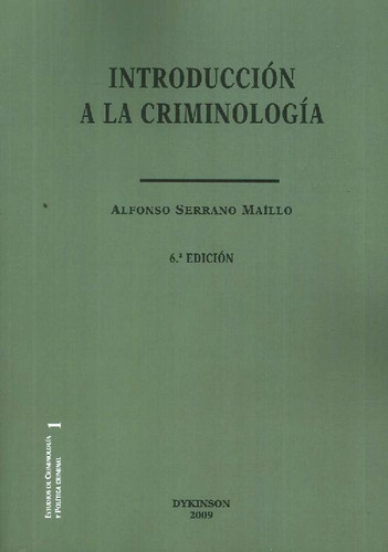 Libro Introducción A La Criminología De Alfonso Serrano Maíl