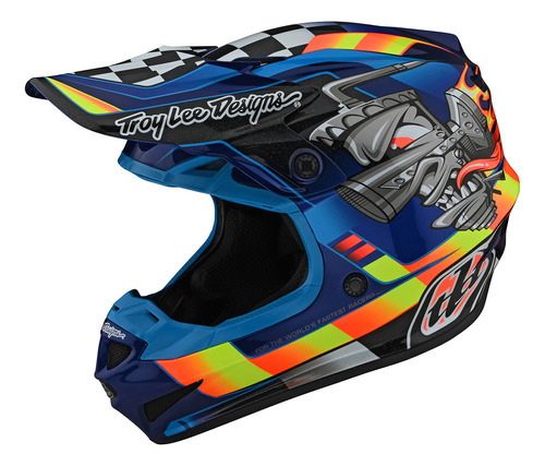 Capacete Troy Lee Tld 1 Versâo Se4 Polyacrylite Carb Tamanho Do Capacete 60 Cor Azul